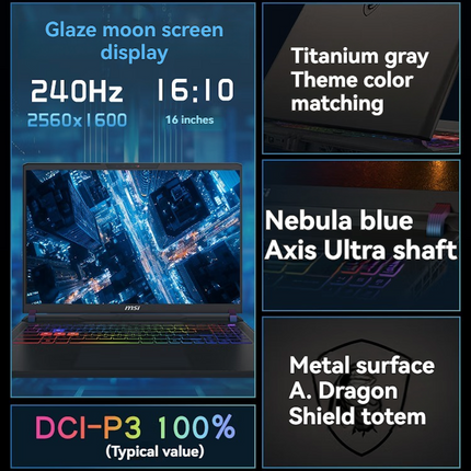 【2025 New Stock】MSI Vector 16 HX U7 255HX + RTX5070Ti + 16GB + 1TB SSD + 240HZ + 2.5K Display